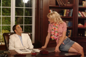 Jon Doscher with co-star Heidi Kristoffer on the set of The Gentleman, October 2007