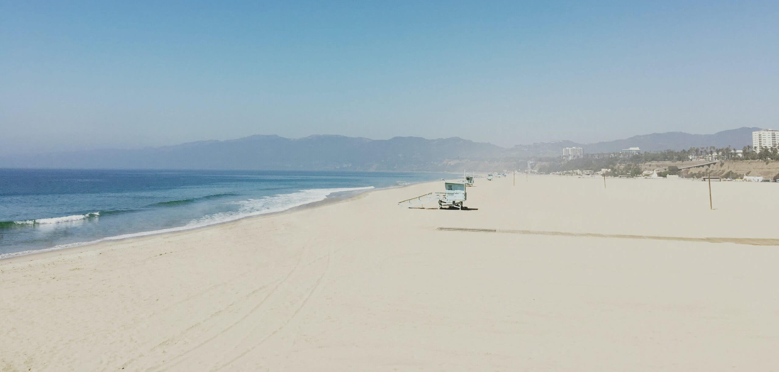 Santa Monica Beach solitude daytime